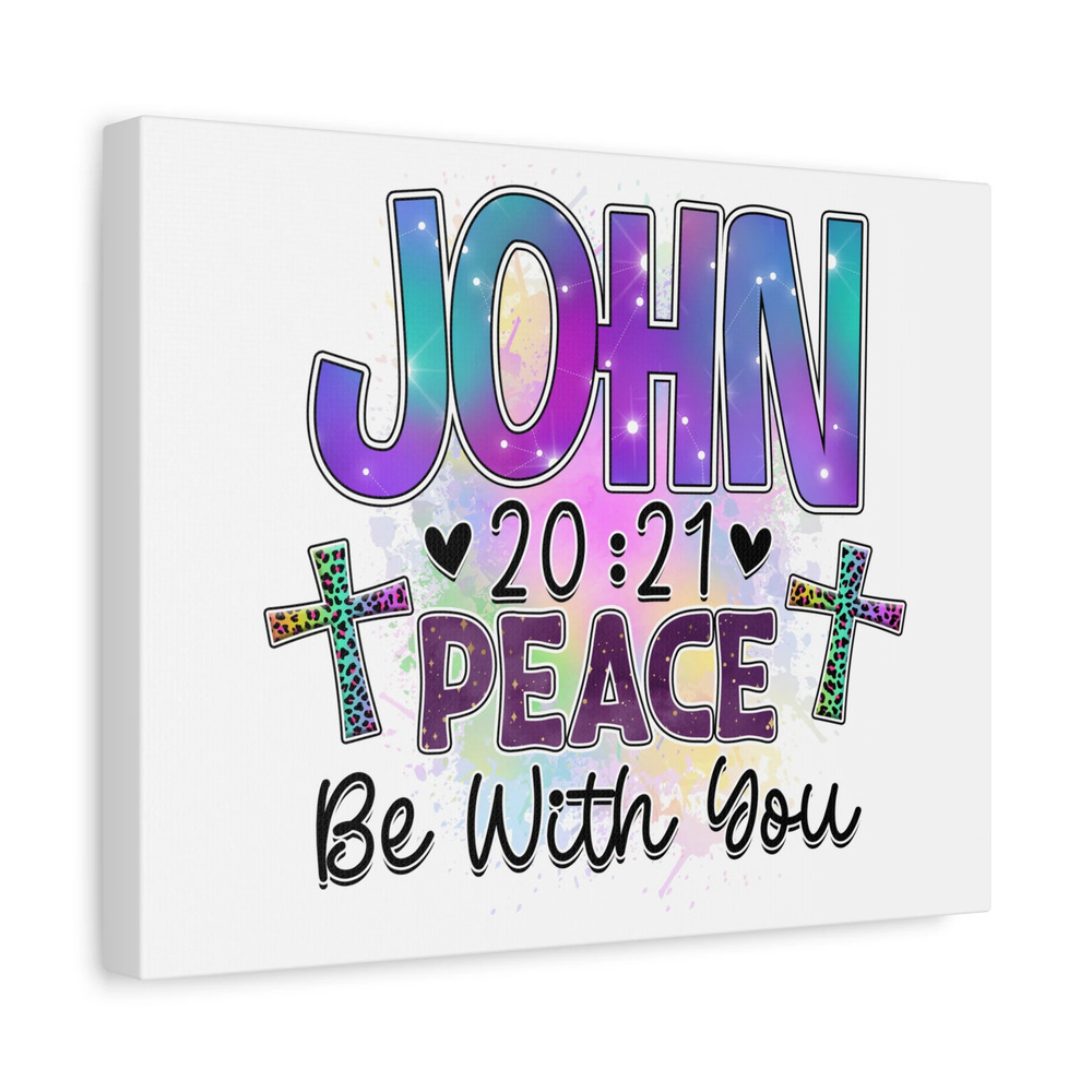 Scripture Walls John 20:21 Peace Be With You Bible Verse Canvas Christian Wall